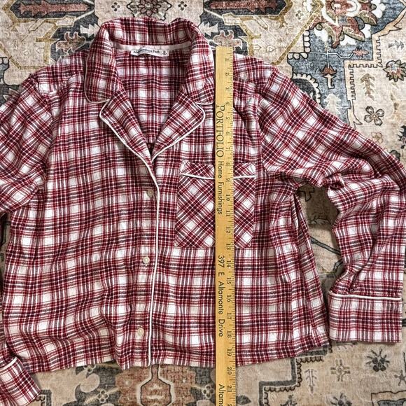 Abercrombie and Fitch PJ Set Christmas Holidays Comfy Cotton Pajamas Set M/L - Picture 12 of 14